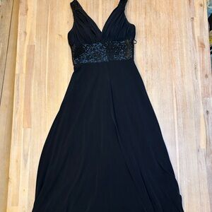 JS Boutique Black Maxi Dress with Sequin Detail